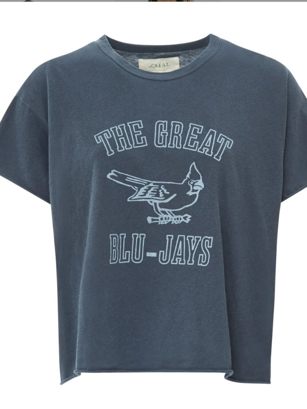 The GREAT. Blue-Jays Graphic Cropped Tee Size 1 / Small in Navy Blue